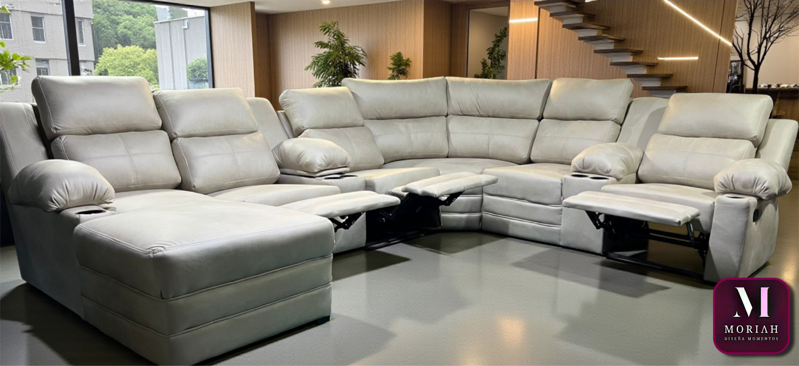 Liverpool 3 Modular Beige sectional sofa